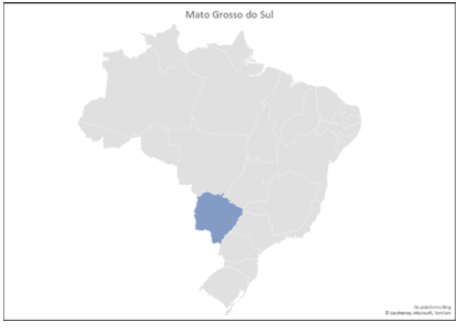 Mapa do Estado do Mato Grosso do Sul