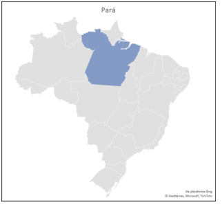 Mapa do Estado do Pará