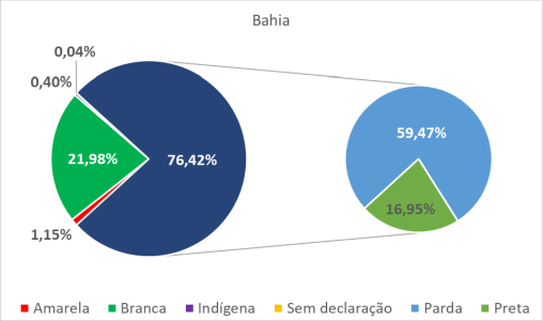 Bahia por cor-raça 