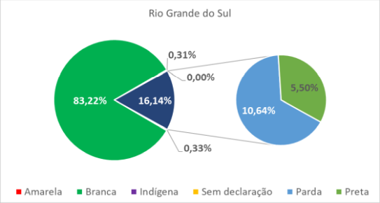 Rio Grande do Sul por cor-raça 