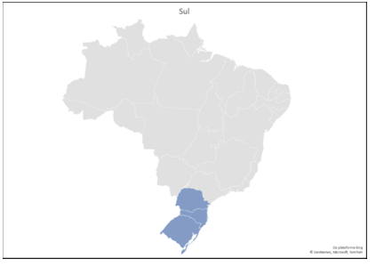 Mapa Sul
