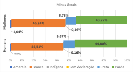 MG por gênero e raça