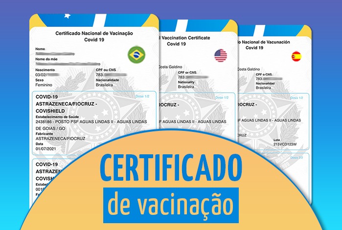 Emita seu certificado de vacinação contra covid em inglês e espanhol