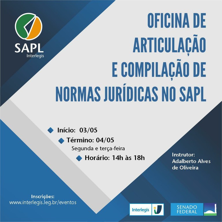 Articulação e Compilação de Normas Jurídicas no SAPL - Turma 2/2021