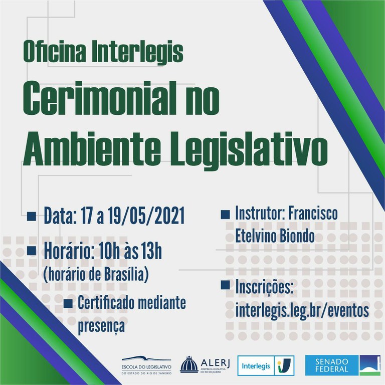Cerimonial no Ambiente Legislativo Ao Vivo - Turma 3/2021 - Assembléia Legislativa do Rio de Janeiro