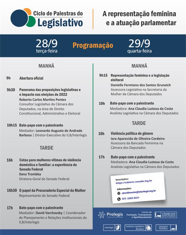 II Ciclo de Palestras Interlegis Programação