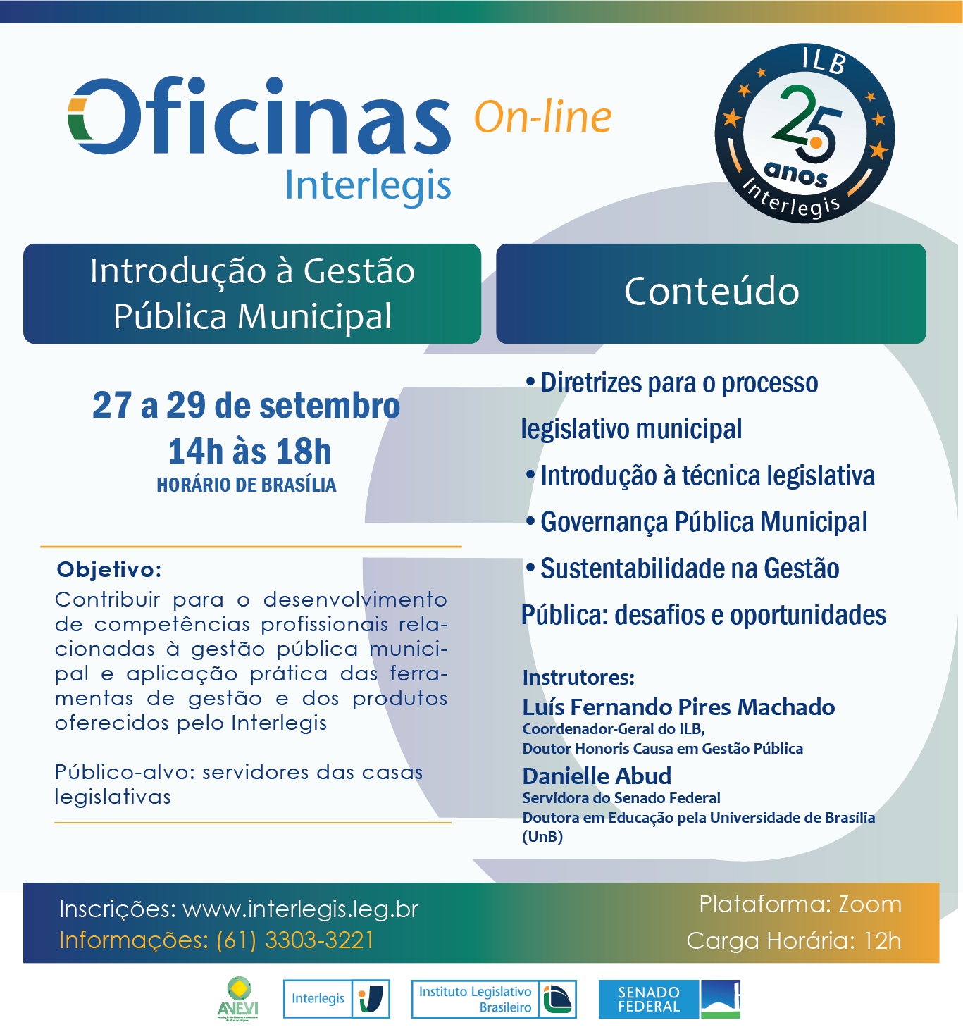 Oficina de Introdução à Gestão Pública Municipal - AVEVI - Turma 01/2022