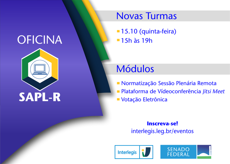 Oficina de SAPL-R para realização de Sessões Plenárias remotas ao vivo