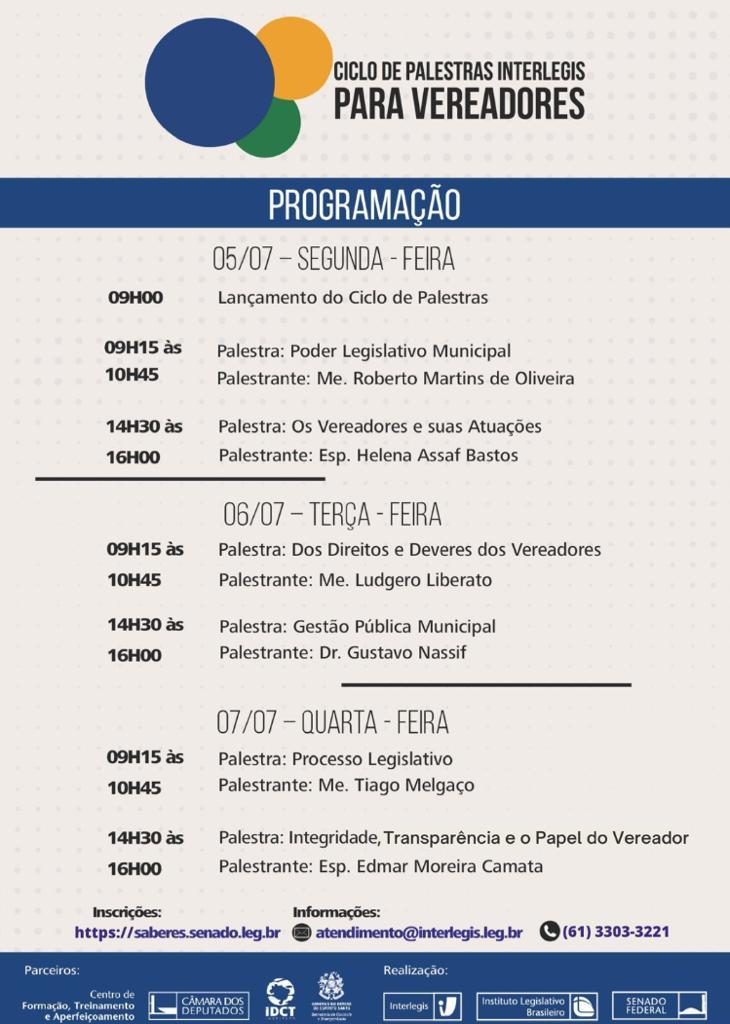 Programação Ciclo Vereadores