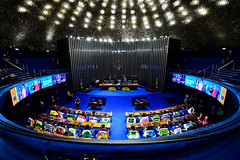 Plenário do Senado Federal durante sessão solene destinada a dar posse e eleger a Mesa do Programa Jovem Senador 2025