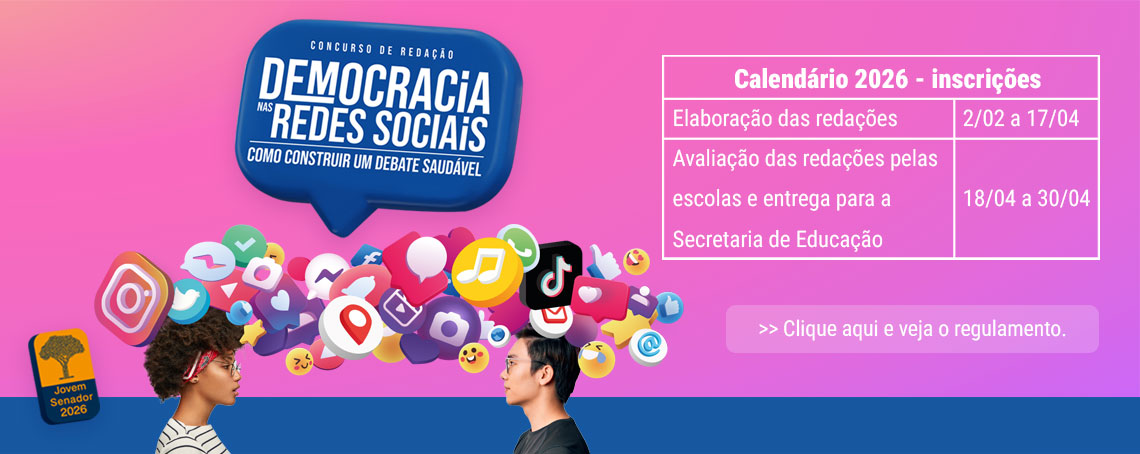 Veja o regulamento do Jovem Senador 2026