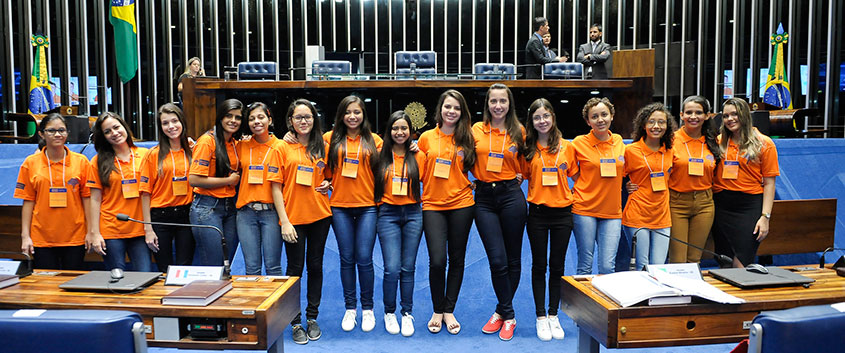 Jovens Senadoras 2016 no Plenário do Senado Federal