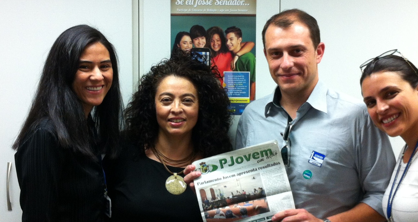 Edson Gil, de Palmeira/PR, visita Jovem Senador