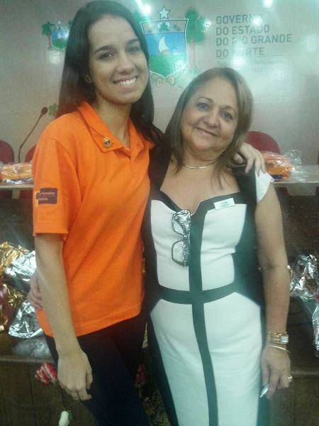 Jovem Senadora Ingrid Caroline e Vera Reis - Coordenadora do JS no RN