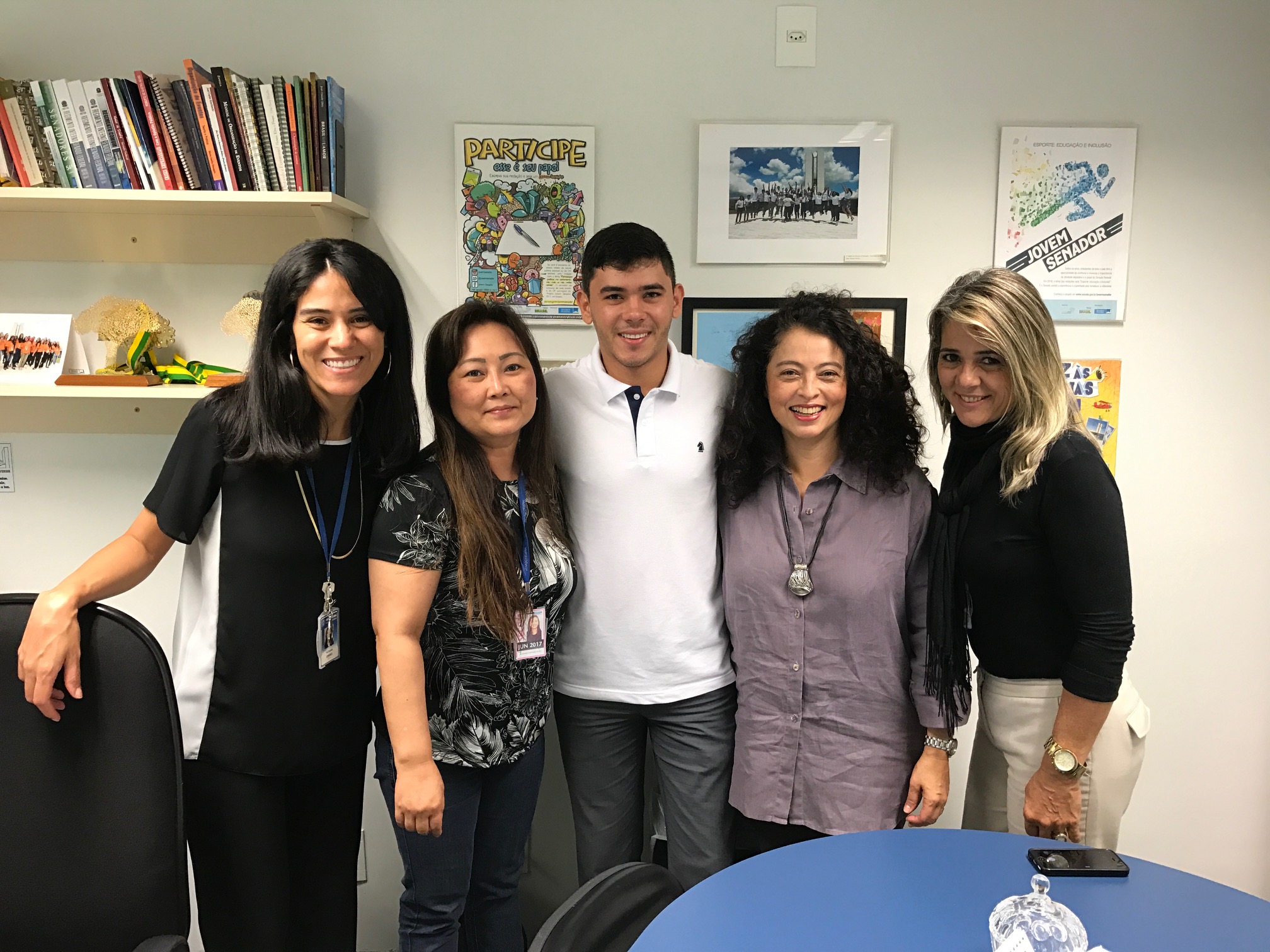 Vereador Netinho Senador (PMDB/RN) e a equipe do Jovem Senador 2017