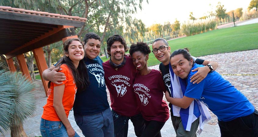 Pedro Manoel e os amigos do curso no México