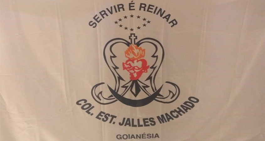 Lema do Colégio Estadual Jalles Machado, Goianésia (GO), onde Gilberto cursa o 2º ano do Ensino Médio