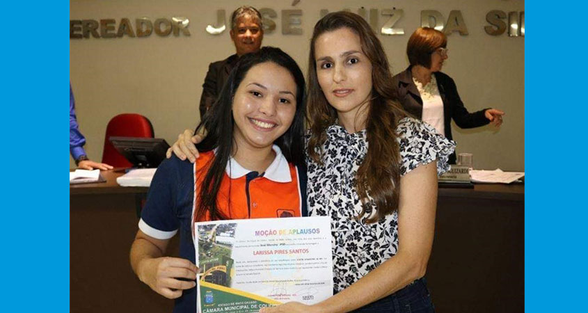 Jovem Senadora Larissa e a Professora Cintia Zocolotto recebem Moção de Aplausos da Câmara Municipal de Colíder (MT)