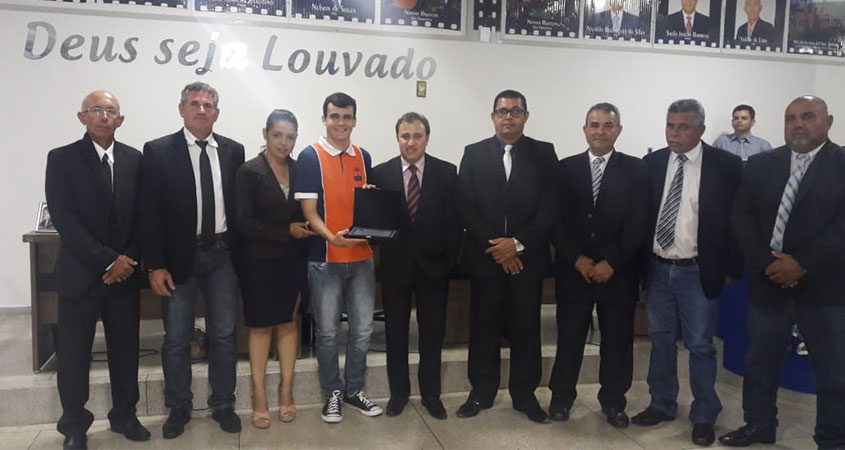 Matheus na Câmara Municipal de São Francisco (SP)