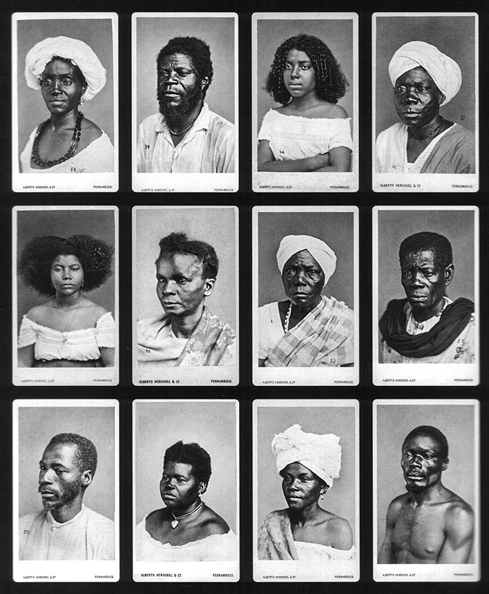 Escravizados de Pernambuco na época do Segundo Reinado: no Censo de 1872, escravidão foi mostrada como algo residual na sociedade brasileira (fotos: Alberto Henschel)