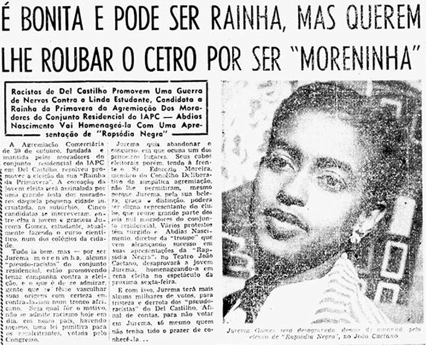 Última Hora noticia caso de racismo em 1952: ineficácia da Lei Afonso Arinos (imagem: Biblioteca Nacional Digital)