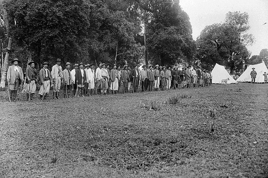 Milícia armada de um coronel em Canoinhas (SC), em 1914