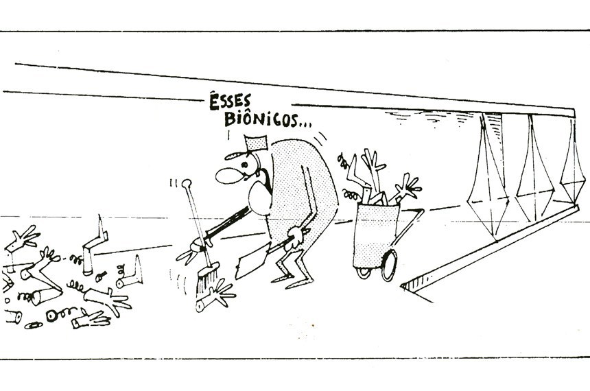 Charge publicada em novembro de 1978: tema agradava cartunistas