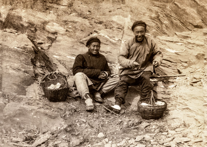 Trabalhadores chineses da região da Manchúria (foto: Library of Congress)