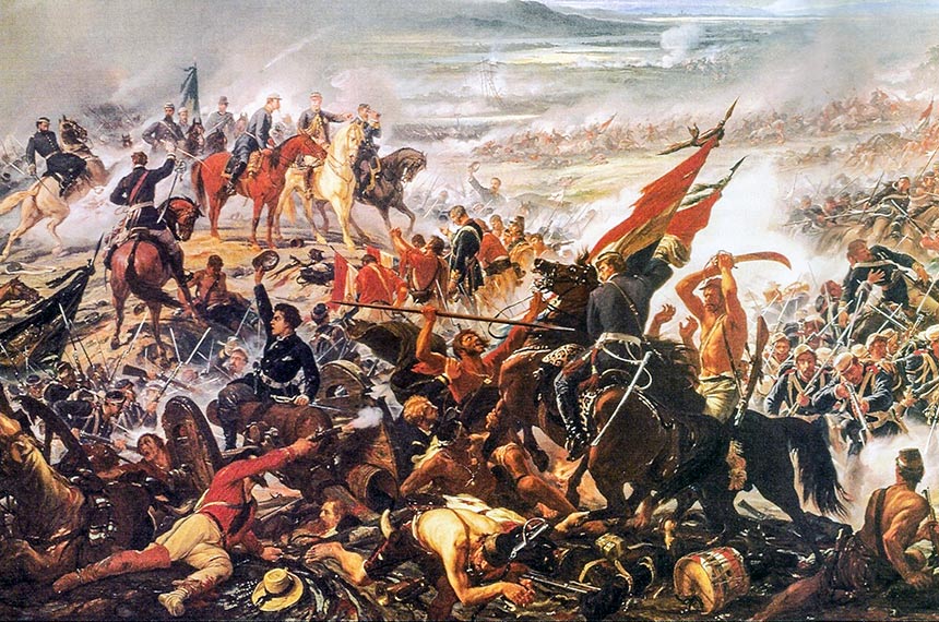 Pintura retrata a Batalha do Avaí, vencida pelas tropas brasileiras na Guerra do Paraguai (imagem: Pedro Américo/Museu Nacional de Belas Artes)