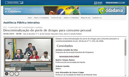 A iniciativa de cidadãos pelo Portal e-Cidadania, motivou uma audiência pública