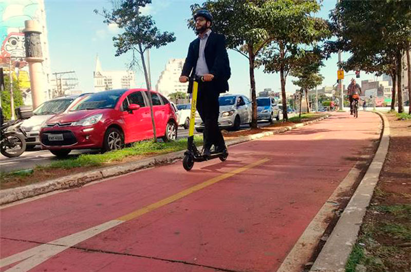 São Paulo foi a primeira cidade do país a regulamentar as patinetes (foto: Marcos de Sousa/Mobilize Brasil)