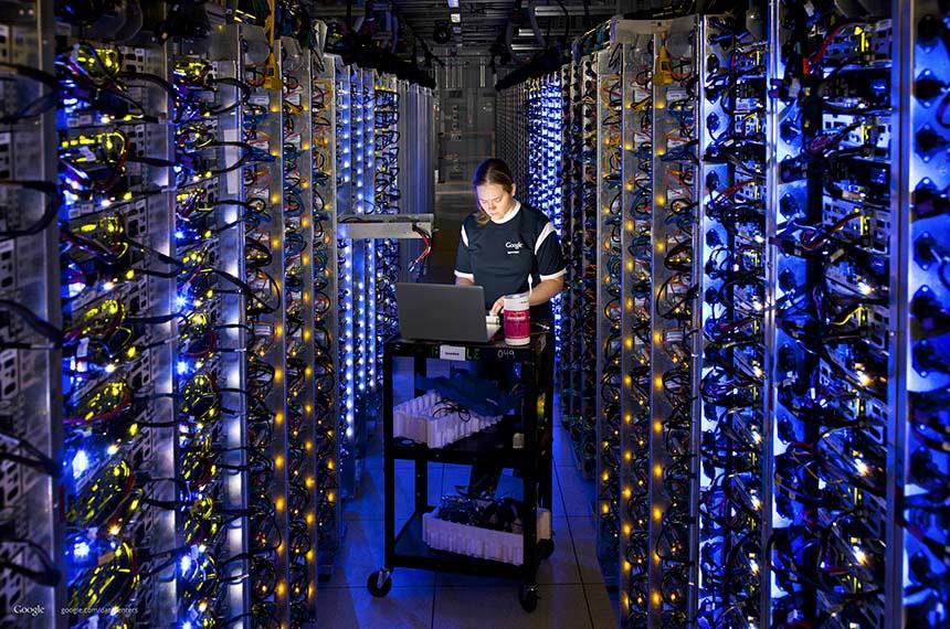 Centro de dados do Google, Estados Unidos: a maior ferramenta de busca da internet armazena dados de todos os usuários