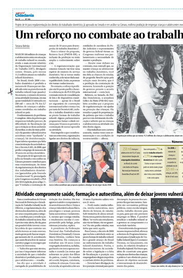 Projeto proíbe menor de 18 anos em atividade doméstica