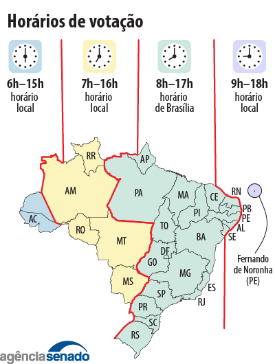 Votação seguirá o horário de Brasília em todo o país — Senado Notícias