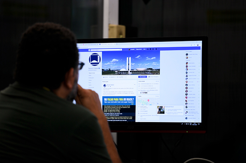O Senado se consolidou como terceiro site governamental com mais seguidores no Facebook - Foto: Roque de Sá/Agência Senado