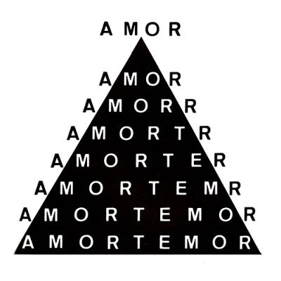 Poema concreto "Amortemor", de Augusto de Campos