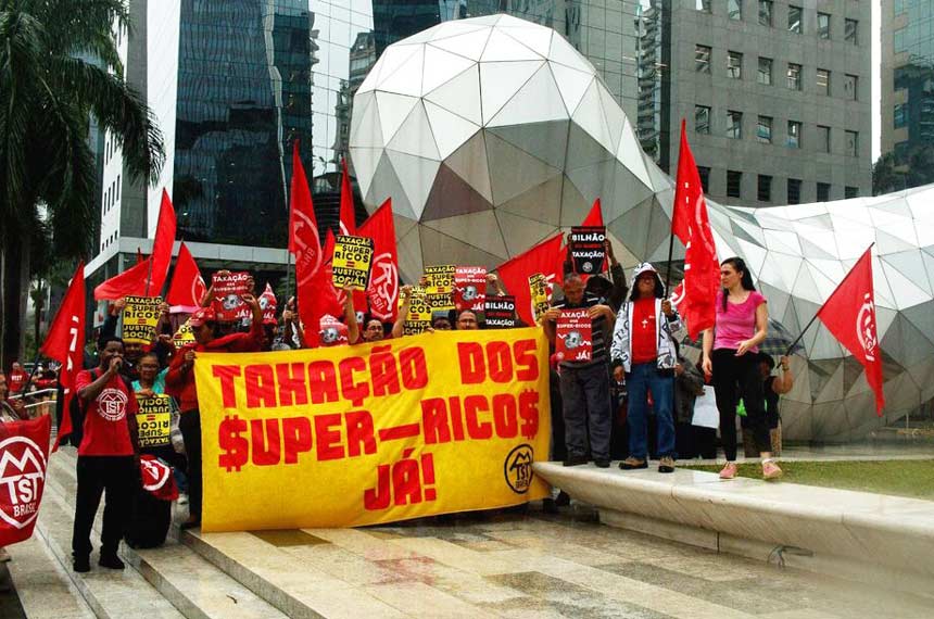 Manifestação em São Paulo na semana passada pela taxação de grandes fortunas