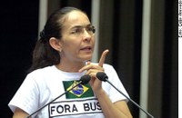 Heloísa Helena condena visita de Bush ao Brasil