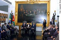 Presidente do Senado recebe o rei da Jordânia