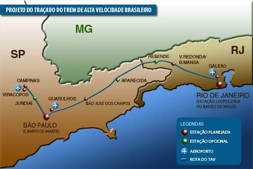 Confira o trajeto planejado para o Trem de Alta Velocidade — Senado Notícias