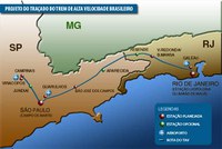 Confira o trajeto planejado para o Trem de Alta Velocidade