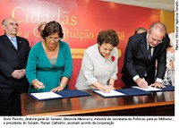 Senado assina cooperação técnica com Secretaria de Políticas para as Mulheres