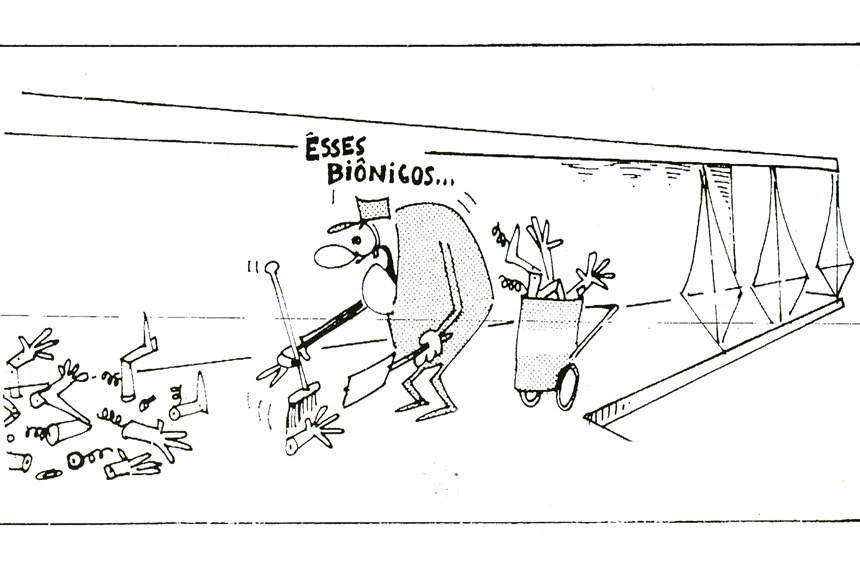 Charge publicada em novembro de 1978: tema agradava cartunistas