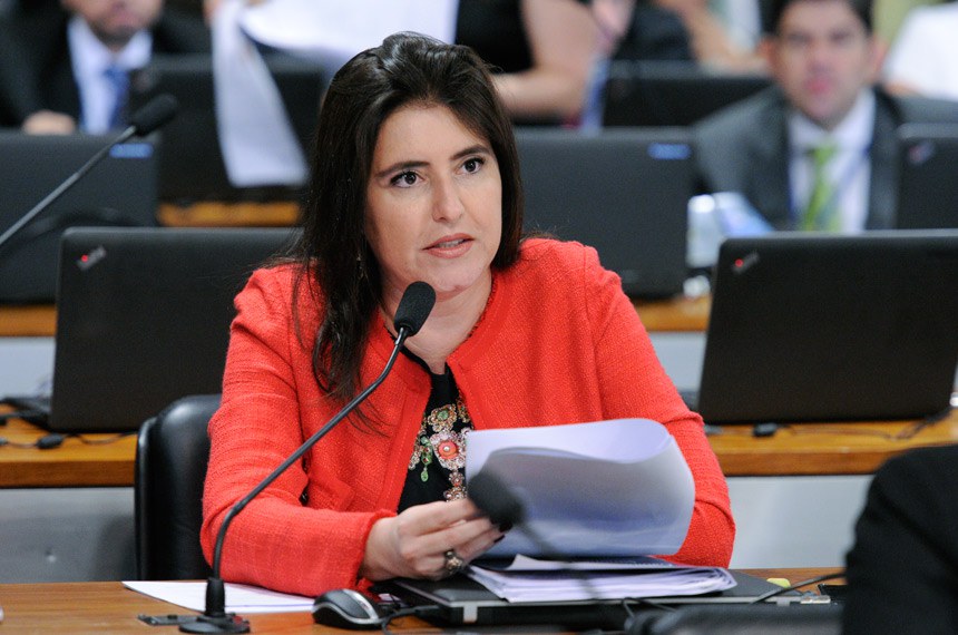 A senadora Simone Tebet foi relatora do projeto
