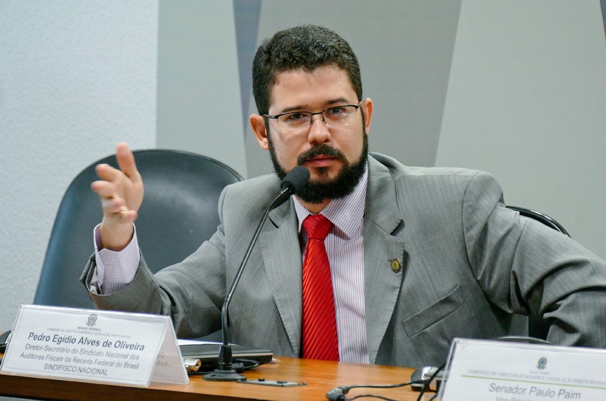 Diretor-secretário do Sindicato Nacional dos Auditores Fiscais da Receita Federal do Brasil (Sindifisco Nacional), Pedro Egídio Alves de Oliveira