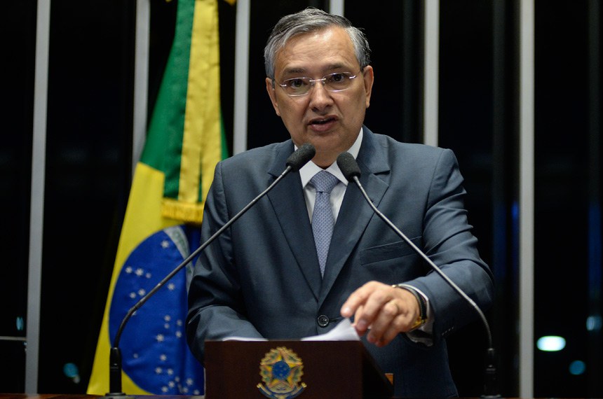 Plenário do Senado Federal durante sessão deliberativa ordinária. Em discurso, à tribuna, senador Eduardo Amorim (PSDB-SE). Foto: Jefferson Rudy/Agência Senado