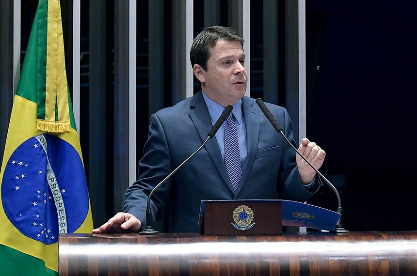 Plenário do Senado Federal durante sessão deliberativa extraordinária. À tribuna em discurso, senador Reguffe (sem partido-DF). Foto: Waldemir Barreto/Agência Senado
