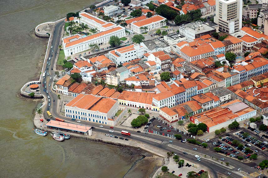 Vista aérea de São Luís: situada em uma ilha, capital do estado tem porto e localização estratégicas para exportação de produtos e serviços nacionais
