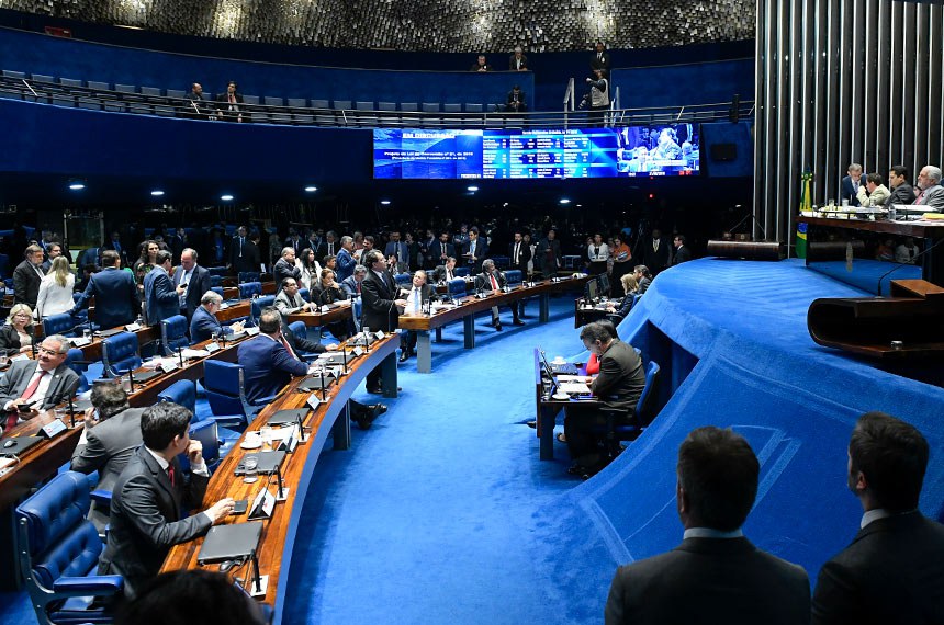 Plenário do Senado na sessão que aprovou a medida provisória, em 21 de agosto