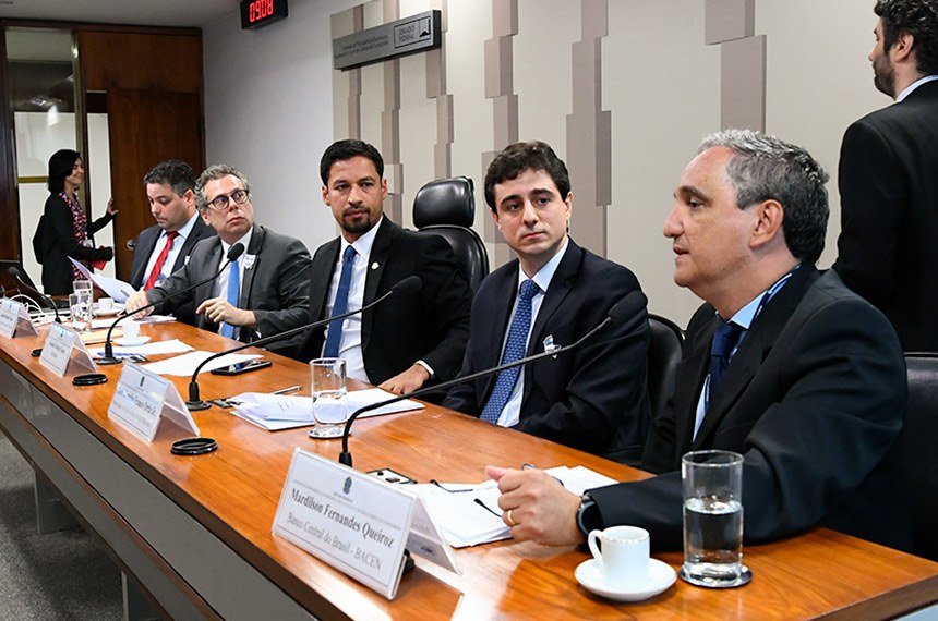 A audiência pública na Comissão de Transparência, Governança, Fiscalização e Controle e Defesa do Consumidor (CTFC) foi presidida pelo senador Rodrigo Cunha (PSDB-AL), ao centro